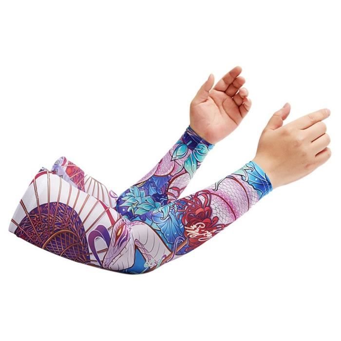 Lot De 4 Paires De Manchons UV Protection UPF 50 | Pour Homme, Femme, Ado | Taille Unique Élastique