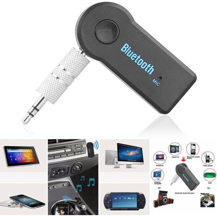 Asdomo Adaptateur Bluetooth Aux Bluetooth Pour Voiture Mini Recepteur Bluetooth Haut Parleurs Sans Fil Audio Bluetooth High Tech Electronique Embarquee