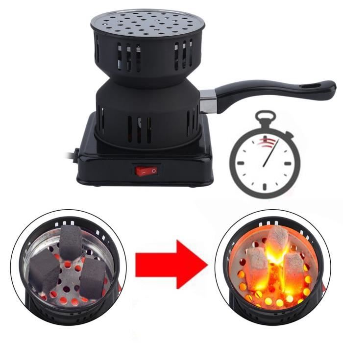 Plaque Chauffante A Gaz Chicha Bruleur Four A Charbon Electrique Avec Plateau Amovible 600w Eu