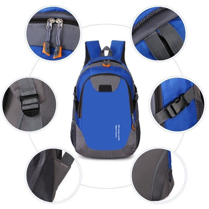 Sac à Dos Randonnée OcioDual 30L - Imperméable Léger - Bretelles Rembourrées - Multi-Poches - Trekking Voyage