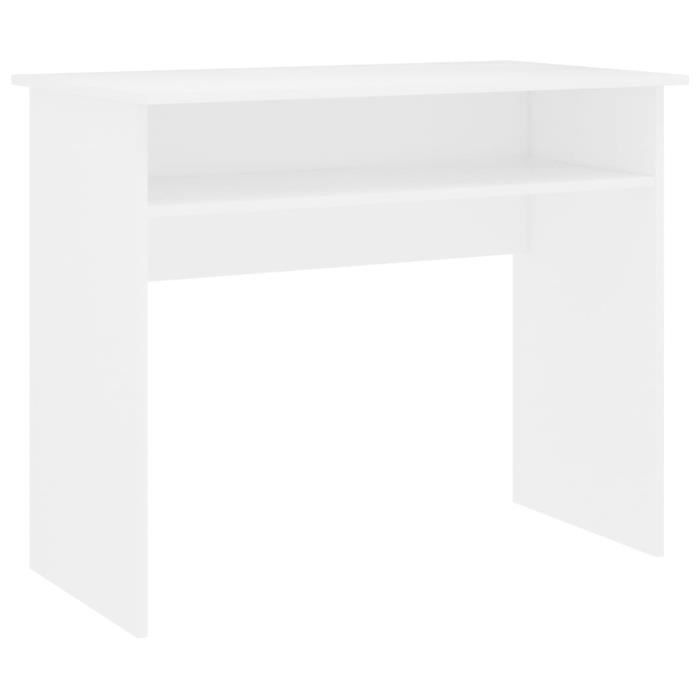 Bureau - SALUTUYA - BD55252 - Bois dingénierie - 90x50x74 cm - Étagère de rangement