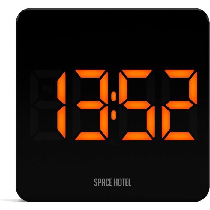 Réveil,Petit Réveil Numérique,écran LCD avec Calendrier De Date De Répétition,Affichage De l'alarme de Température,De Chevet Facile à Installer (Rose