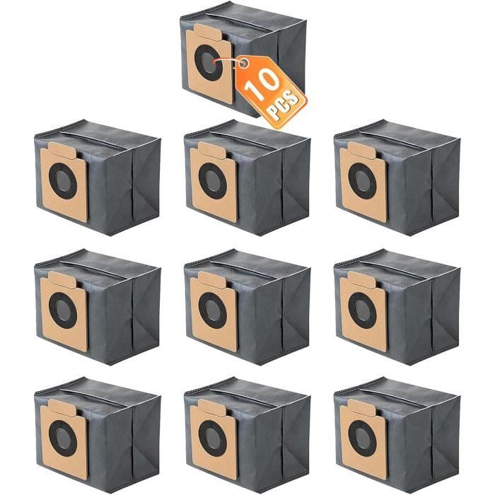 Luernas Lot De 10 Sacs À Poussière Pour Aspirateur Eufy Clean X8 Pro - X10 Pro Omni - Station D
