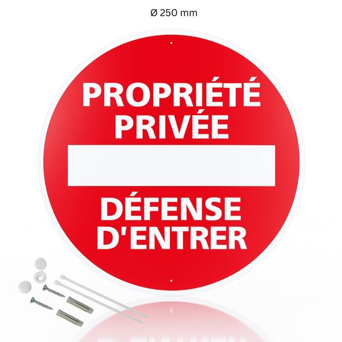 Cartello 'Proprietà Privata Divieto Di Accesso' – Circolare, PVC 1.5mm, Diametro 200mm - 3