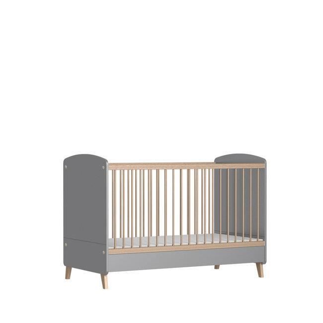 Lit Bebe Evolutif Kombu Gris Et Bois 70x140 Cm Gris Et Bois Achat Vente Lit Bebe 7642611066414 Cdiscount