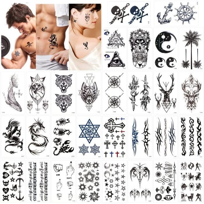 278 Tatouages Temporaires Enfants Konsait - 24 Feuilles Thèmes Pirate, Espace, Dinosaure