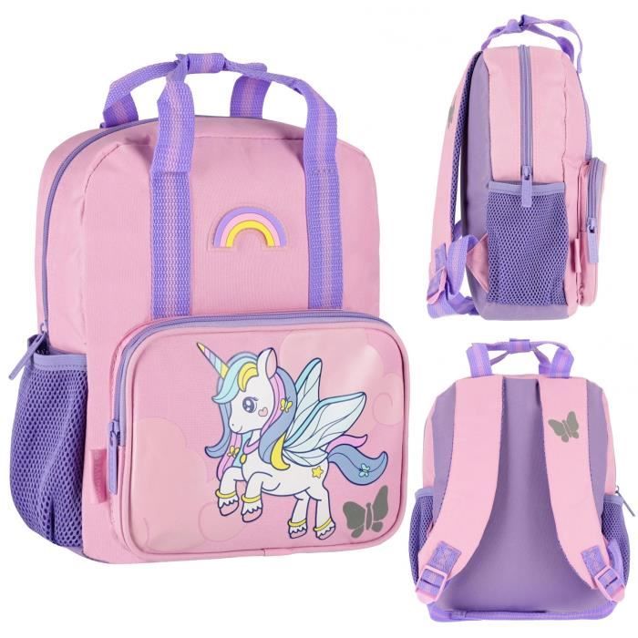 Sac à dos - STARPAK - Licorne - 26x23x9 cm - Violet - Maternelle