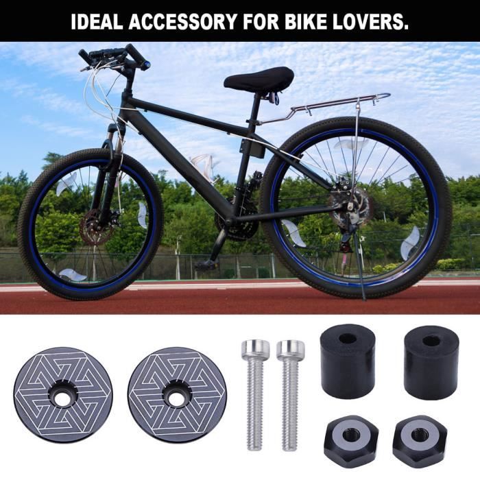 BELLIFFY Lot de 4 bouchons de guidon de vélo en résine Noir