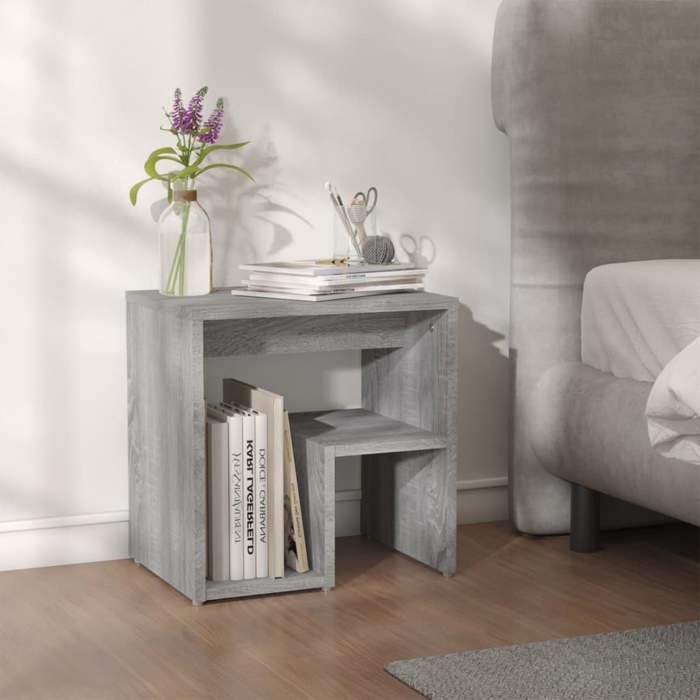 vidaXL Table de chevet Sonoma gris 40x30x40 cm Bois dingénierie 815179