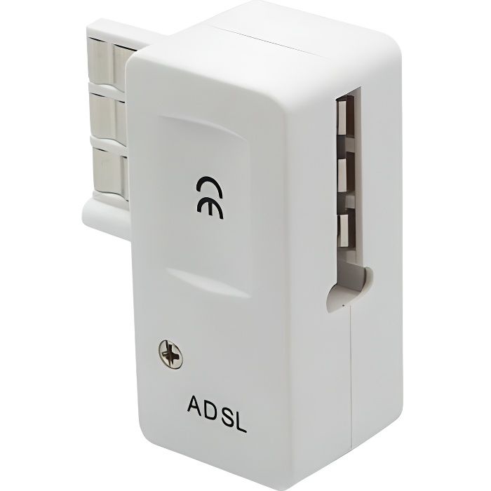 Filtre ADSL Haut débit gigogne RJ11 permettant la connection d