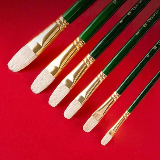 Lot De 12 Pinceaux De Mélange Couleur - Tête 35mm, Manche 115mm - Pour Peinture, Maquillage, Travaux Manuels - Nylon Doux