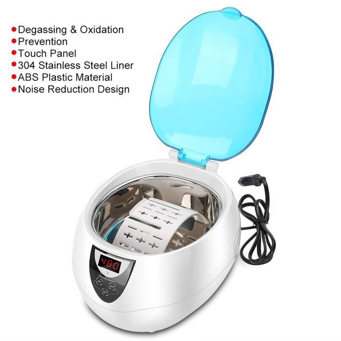 Nettoyeur Ultrasons Vpcok Direct 600ML – 43kHz Pour Lunettes, Bijoux (Blanc)