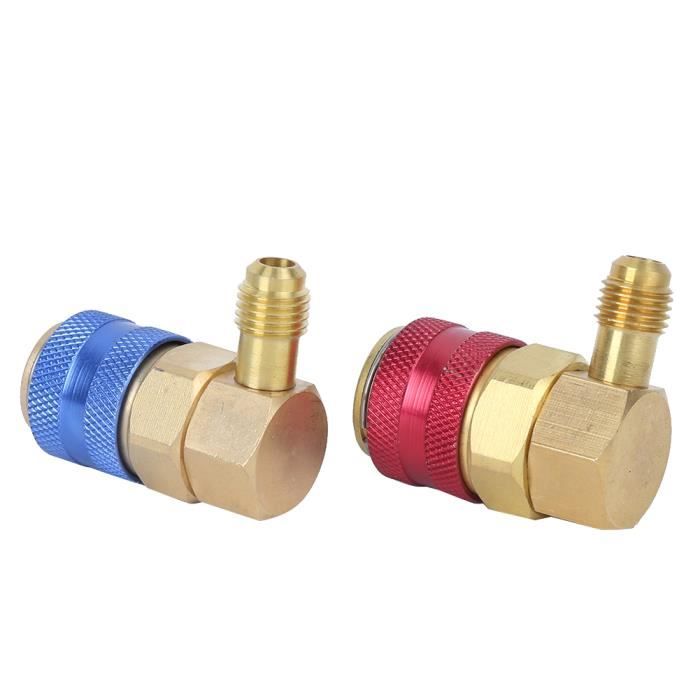 Kit Recharge Ac Voiture Adaptateur R1234YF Vers R134A Pour Climatisation Voiture - Coupleur Rapide 180° Aluminium Raccord Rapide Côté Bas Kit Recharge Ac Voiture Adaptateur R1234YF Vers R134A Pour Climatisation Voiture - Coupleur Rapide 180° Aluminium Raccord Rapide Côté Bas