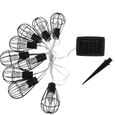 Guirlande solaire cage Keny - LUMIJARDIN - 10 ampoules LED - 3,8 m - Extérieur-1