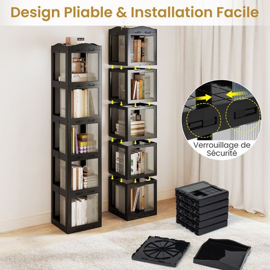 Bibliothèque Tournante à 4 Niveaux, Tour de Livres Pivotante à 360° avec Cadre en Métal, Présentoir Rotatif sur Pied pour Maison, Bureau, Blanc | Leroy Merlin Bibliothèque Tournante à 4 Niveaux, Tour de Livres Pivotante à 360° avec Cadre en Métal, Présentoir Rotatif sur Pied pour Maison, Bureau, Blanc | Leroy Merlin