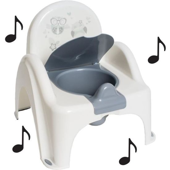Pot de toilette musical pour bébé enfant fauteuil chaise couleur Bleu avec thème voiture cars 
