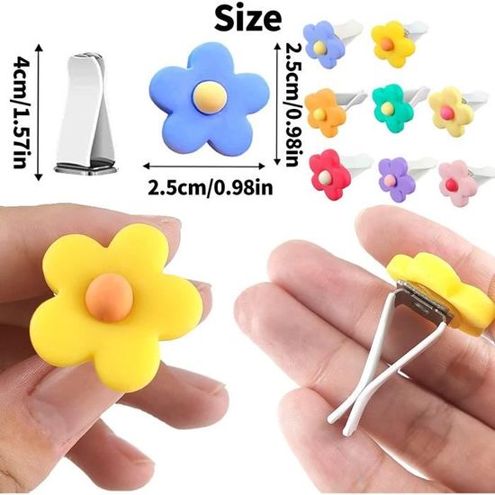 8 Clips Marguerite Pour Grille D’Aération Voiture – Déco Intérieure Colorée