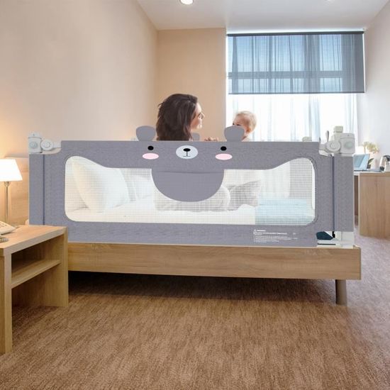 Barrière De Lit Enfant 180 Cm – Réglable Et Déformable Pour Plus De Sécurité