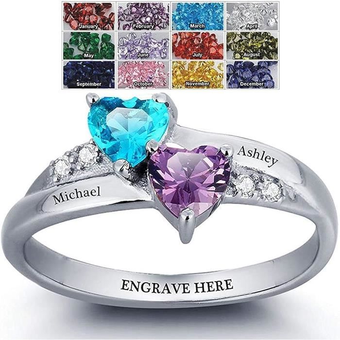 Bague personnalisé 2 prenoms deals