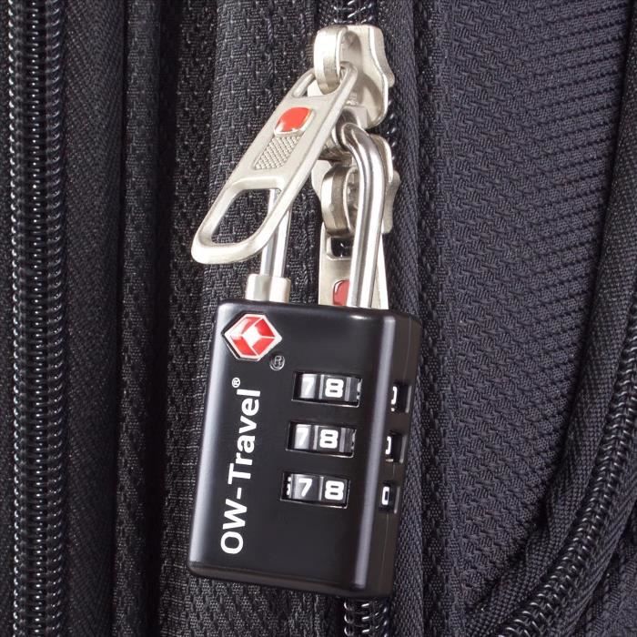 Cadenas Tsa Pour Valise Code A 3 Chiffres Antivol Titan Pour Bagages, Casier Rangement