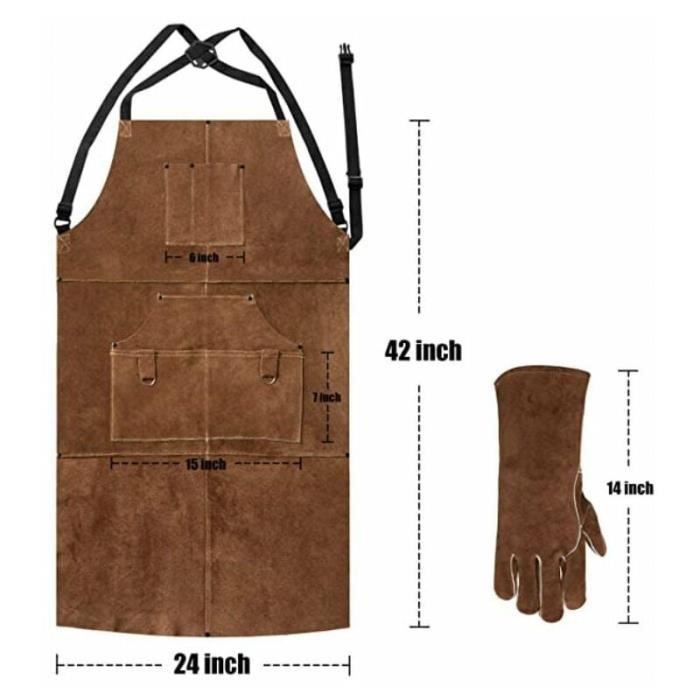 Tablier de menuisier haut de gamme | Tablier de travail du bois pour artisans