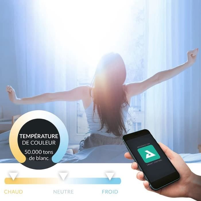 Connect.Z Plafonnier Led Connecté Fueva-Z, 21 Cm, Lampe De Plafond