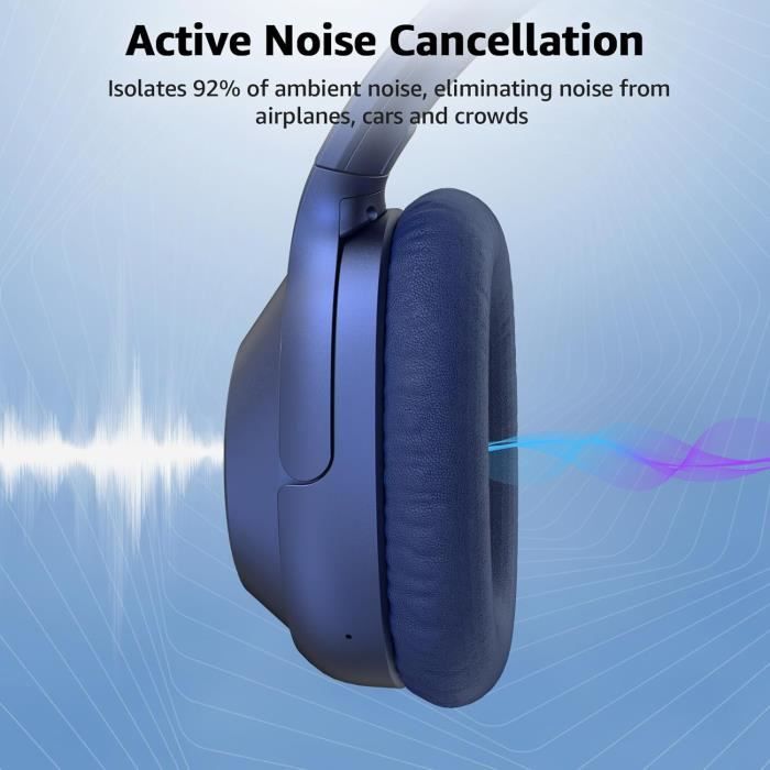 Casque Bluetooth Avec Réduction De Bruit SODIAL – Modèle Du2215, Couleur Lac Bleu, Pour Jeux Et Musique