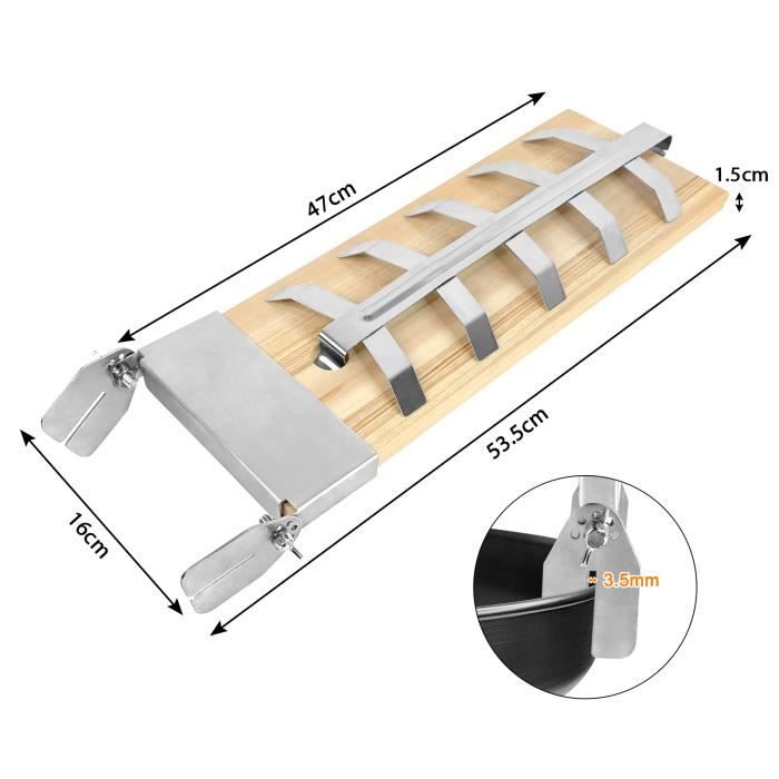 Planche à Saumon Smartpeas En Bois De Bouleau - Support Inclinable Acier Inox + Gants Silicone