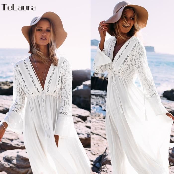 Robe de plage blanche on sale