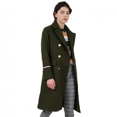 Manteau Femme MOLLY BRACKEN PL102A20 Fermeture Boutons Or Grande Poches Kaki Kaki Cdiscount Pret a Porter