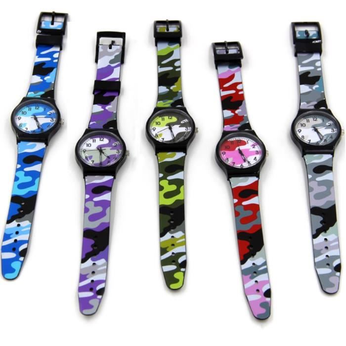 Montre-Bracelet à Quartz pour enfants, horloge pour garçons filles, Bracelet en