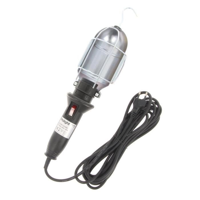 Baladeuse 60W E27+ int noire ip20 - Cdiscount Bricolage