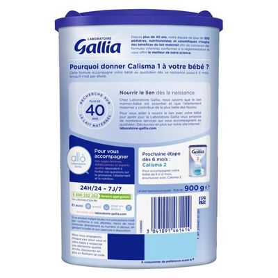 GALLIA Calisma Relais Lait en poudre 1er âge 900g - Achat / Vente