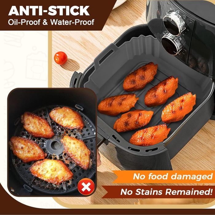 Aimants En Silicone Pour Papier Cuisson Airfryer – Lot De 8 Bandes De 12,5 Cm – Compatible Ninja, Philips, Cosori – Fixation Sûre Et Anti-décollage