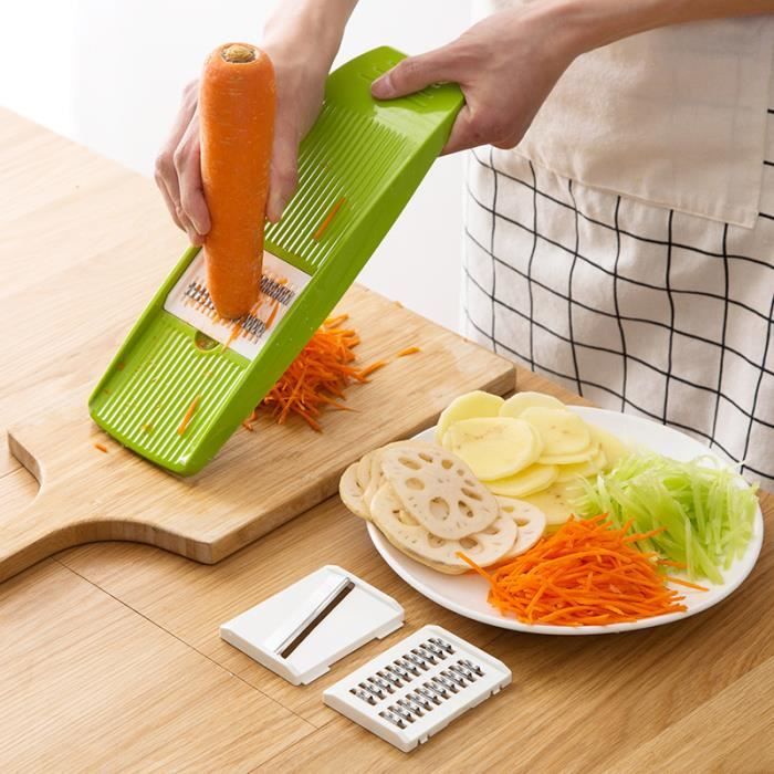Coupe-légumes manuel multifonctionnel avec 3 lames cylindriques en acier  inoxydable râpe à fromage carotte 