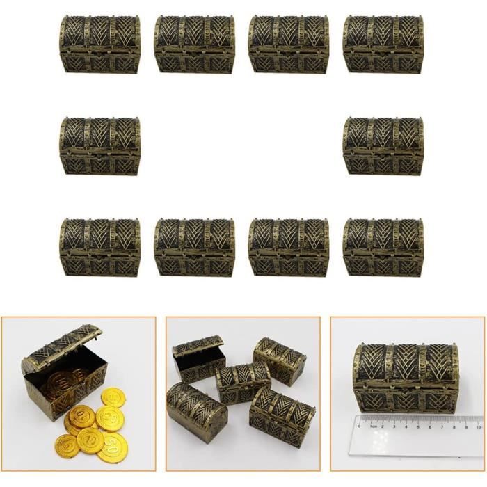 Coffre Au Trésor Pirate - Lot De 10 Boîtes Déco Pour Anniversaire Enfant | Neuf