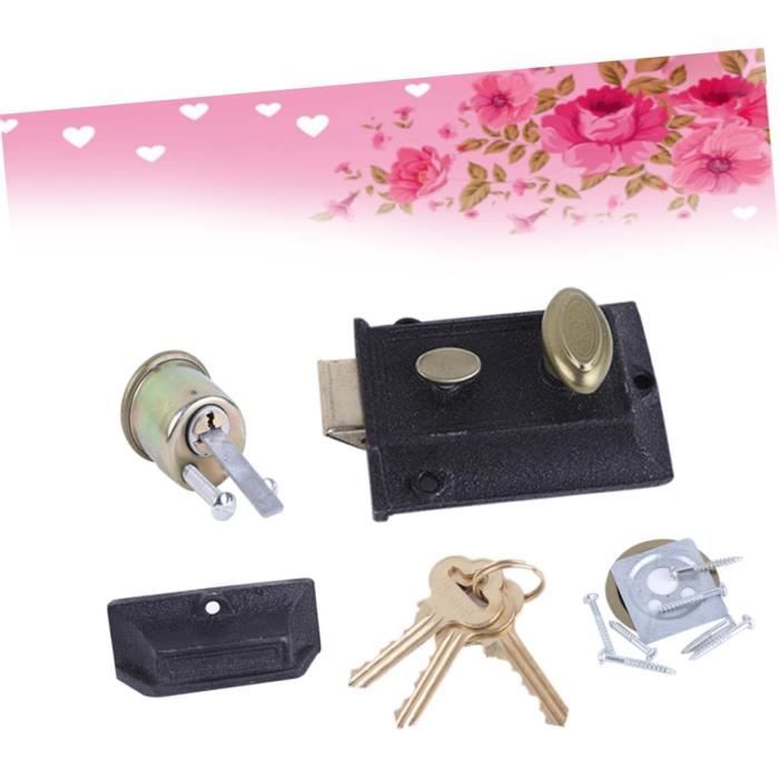 Lot De 4 Boutons De Porte D'entrée à Clés Identiques Et Serrure à Pêne Dormant Monocylindre, Boutons D'entrée De Porte D'entrée Et Ensemble De Combinaison à Pêne Dormant, Poignée D'entrée à Clé