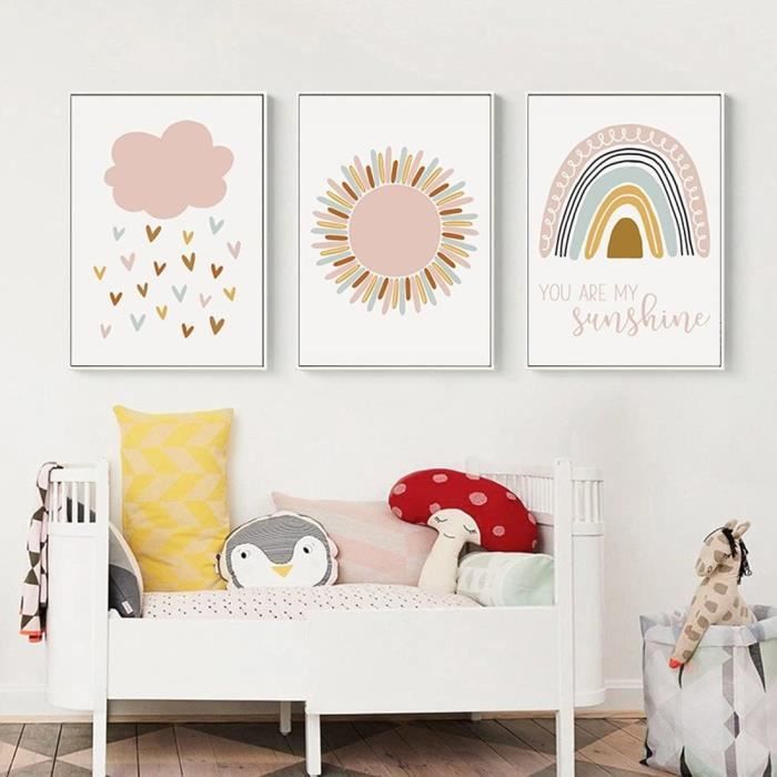 ag.art deco Affiche Decoration Murale con Cadre 50x70 cm | Affiche Murale con Cadre en Bois | Poster Mural pour Salon et Chambre à Coucher | 3 Tableaux (Abstrait Beige-Brun 2