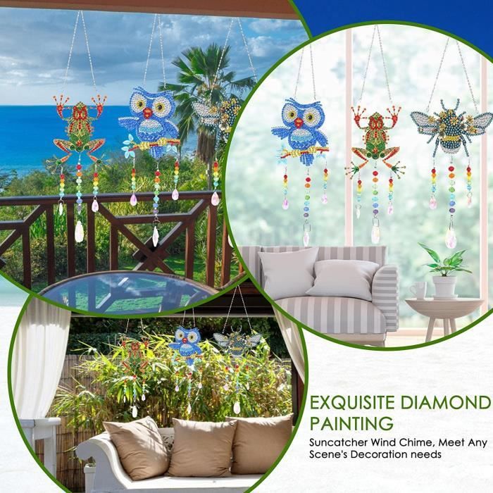Kit Attrape-Soleil Peinture Diamants 5D - Kit de carillons éoliens