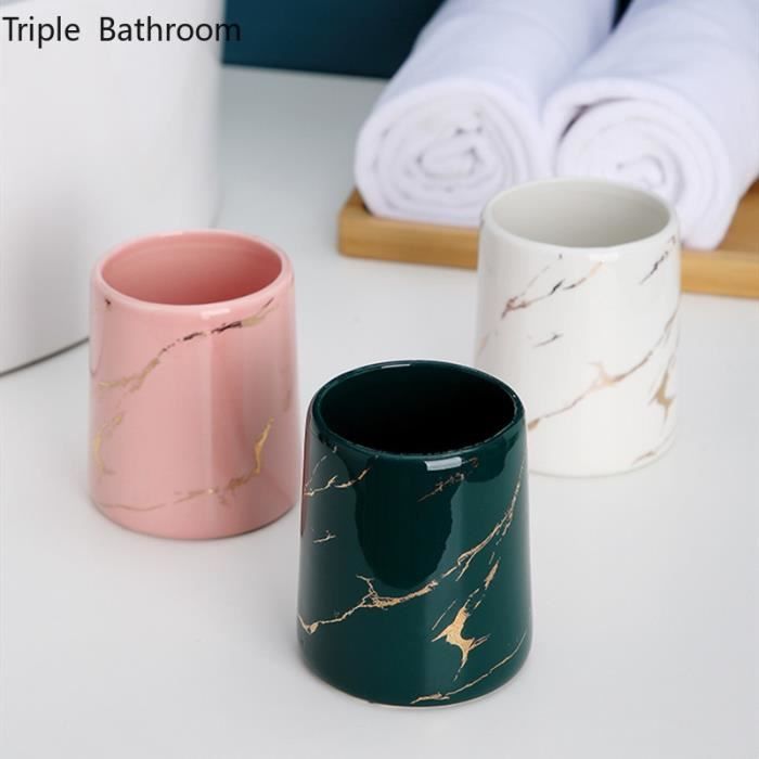Set De 4 Gobelets Salle De Bain - Hauts Et Stables Pour Brosses à Dents Et Rincage