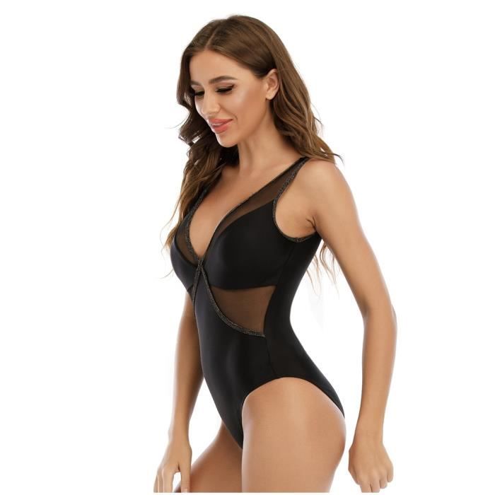 Maillot de bain 1 piece noir transparent deals