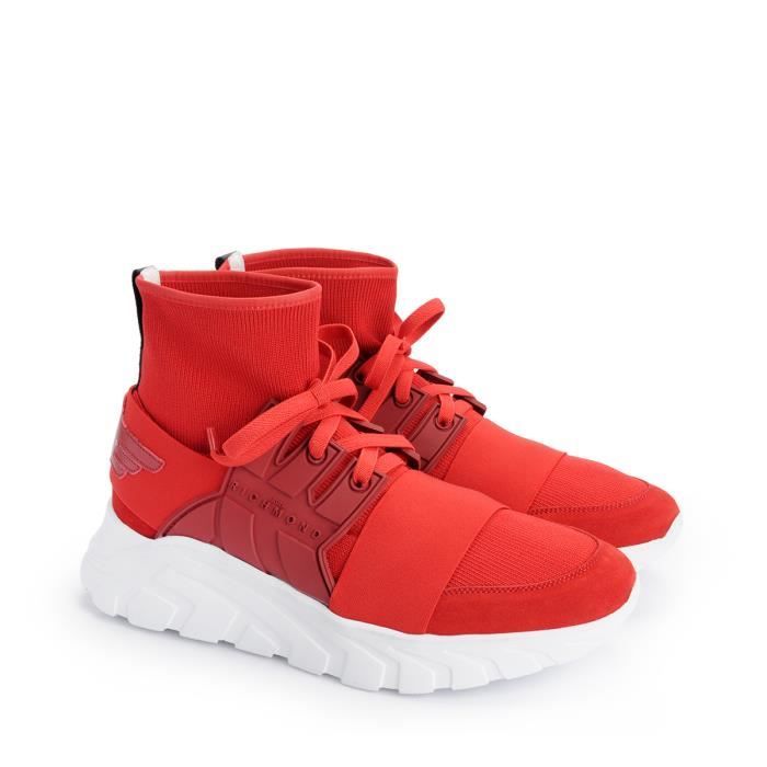 Baskets JOHN RICHMOND 5805A Homme Cuir Lacets Rouge
