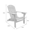 Lot de 2 fauteuils de jardin en bois - Adirondack Salamanca- Eucalyptus . chaises de terrasse rétro. sièges de plage -3