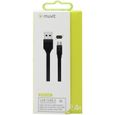 MUVIT TAB Cable plat charge & synchro 2.4A USB/micro-USB - 1m - Noir-3