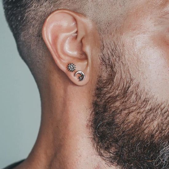 Piercing Cartilage Helix Lune Avec Etoile Cdiscount Au Quotidien