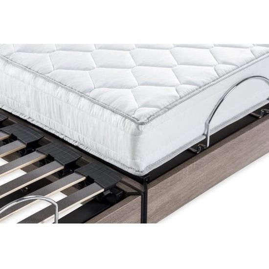 Sommier Et Matelas Électrique DEKO DREAM Relaxation Ergo 2 - 2x80x200cm - Ressorts Ensachés