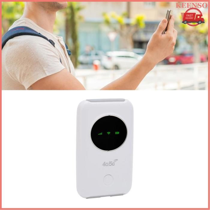 Hotspot WiFi Portable 4G/5G LTE - Routeur Mobile Avec écran LED, Batterie 2100mAh, Jusqu'à 10 Appareils, Idéal Pour Voyage Et Camping