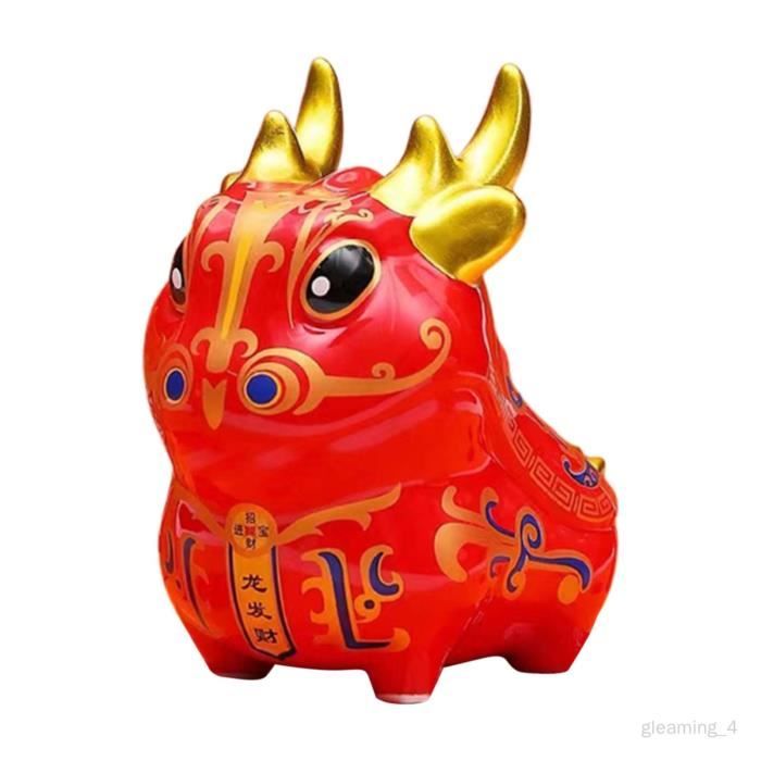 Figurine de Dragon du nouvel an chinois 2024, tirelire en
