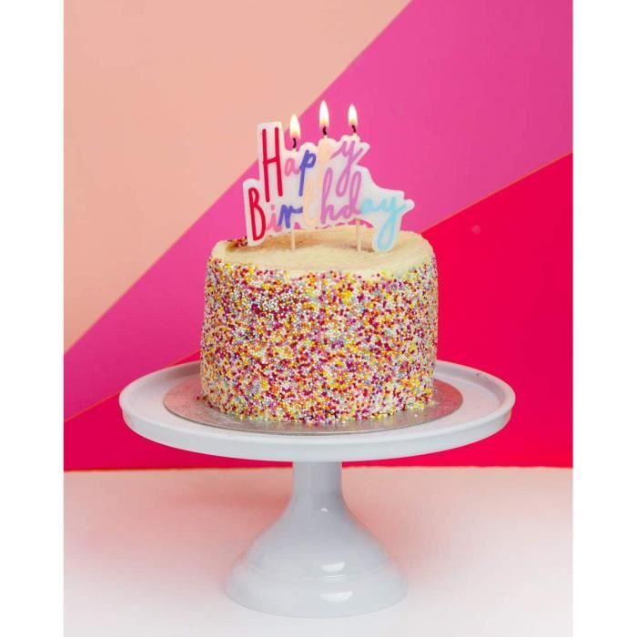 Bougies anniversaire rose mix 13 cm x8 - Planète Gateau