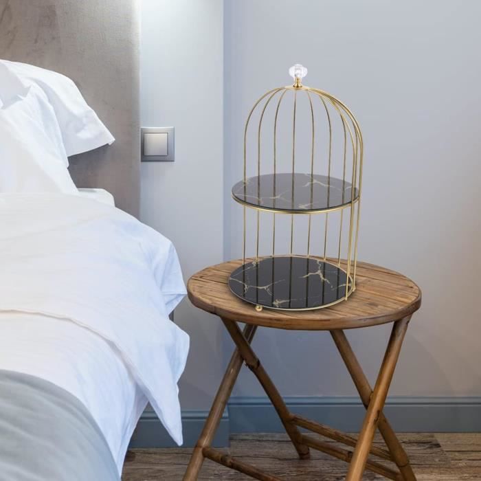 Bougeoir En Fer Forgé Forme De Cage à Oiseaux Bougie Suspendue Lanterne